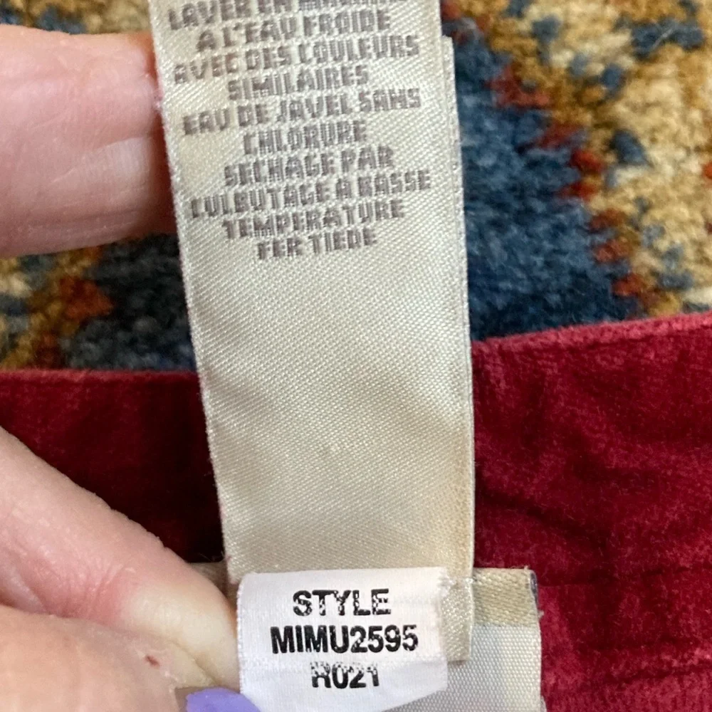 Vintage Red Velvet Vintage Sigrid Olsen Sport 14 Cotton Spandex Rust Jeans EUC